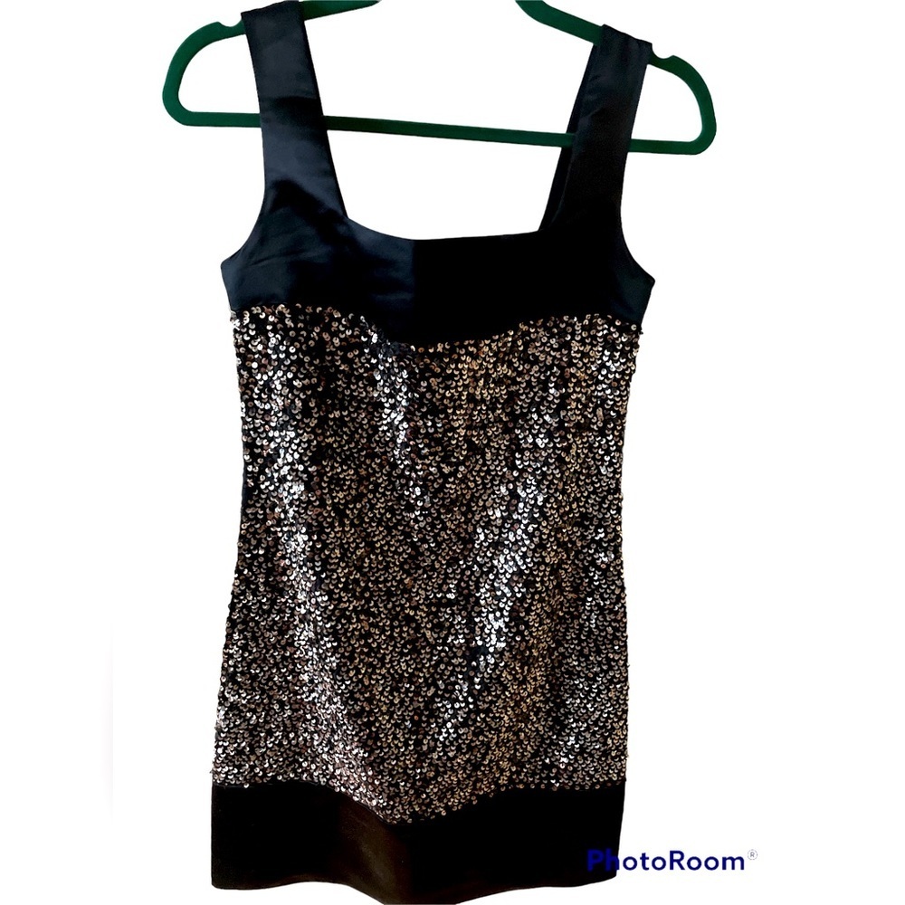 Jill Stuart Sparkling Black and Silver Mini Dress